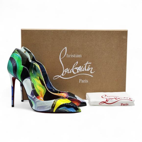 Christian Louboutin Hot Chick Leather Pumps Multicolor EU 37 US 6.5 - New $845 - Picture 1 of 7